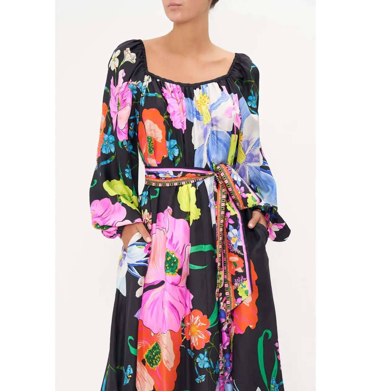 Camilla Gathered Flared Dress Away with the Fairies Print Size Medium / AU 12 photo 4