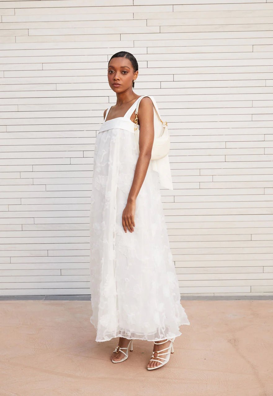 Aje Ursula Midi Dress - Ivory photo 2