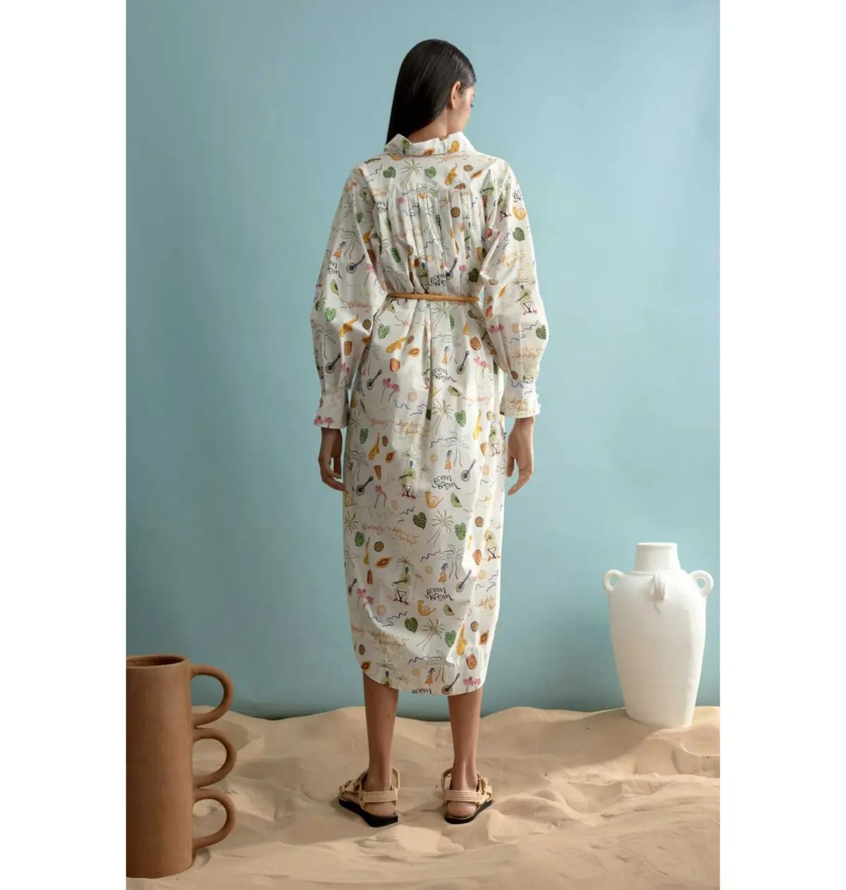 Alemais Golden Hands Shirt Dress Multi Size AU 8 photo 4