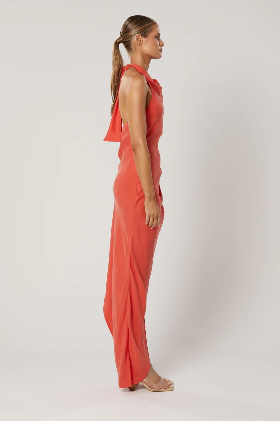 WINONA MARCELLA HALTER DRESS - SCARLET photo 4