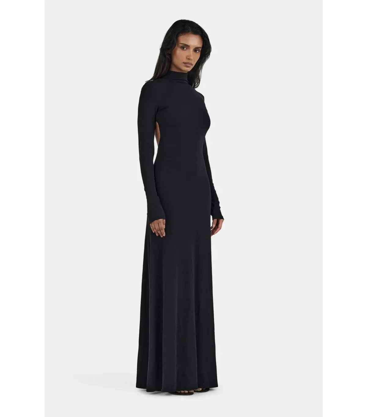 Hansen and Gretel Daphne Maxi Dress Black Size AU 10 photo 4