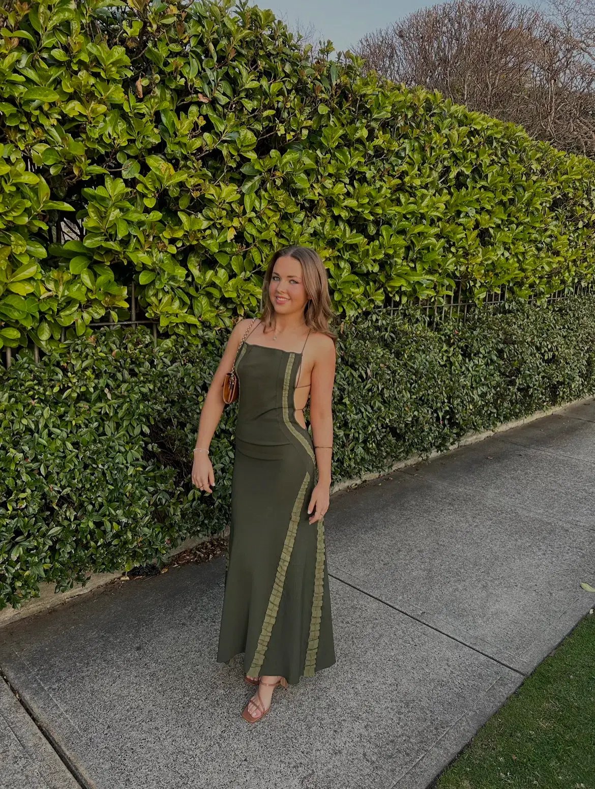 Jacquemus Maille Slip Maxi Dress Green Size 8 photo 4