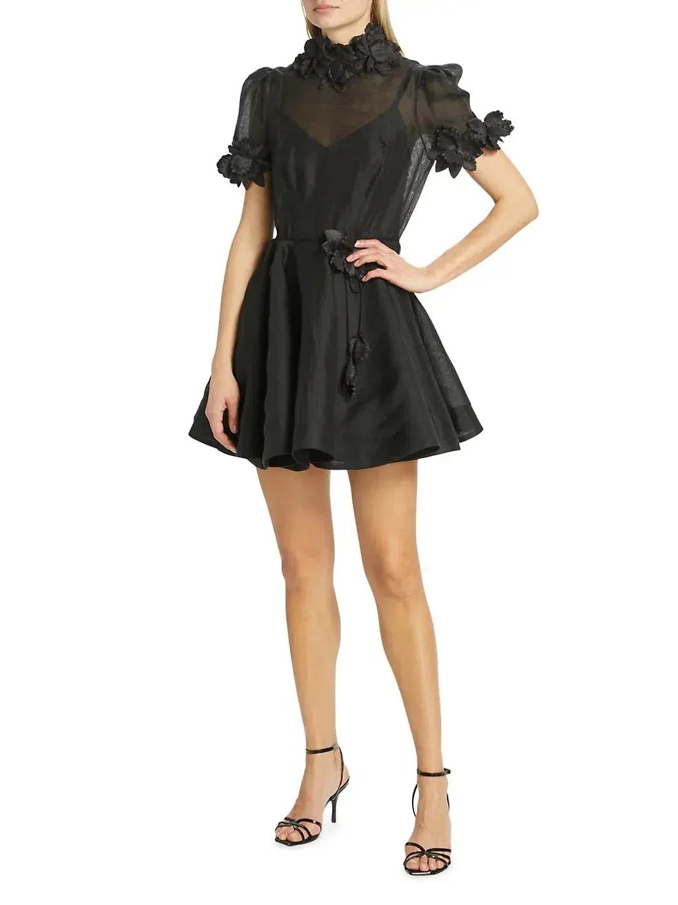Zimmermann The Luminosity Liftoff Flower Mini in Black Size 1/AU 10 photo 2