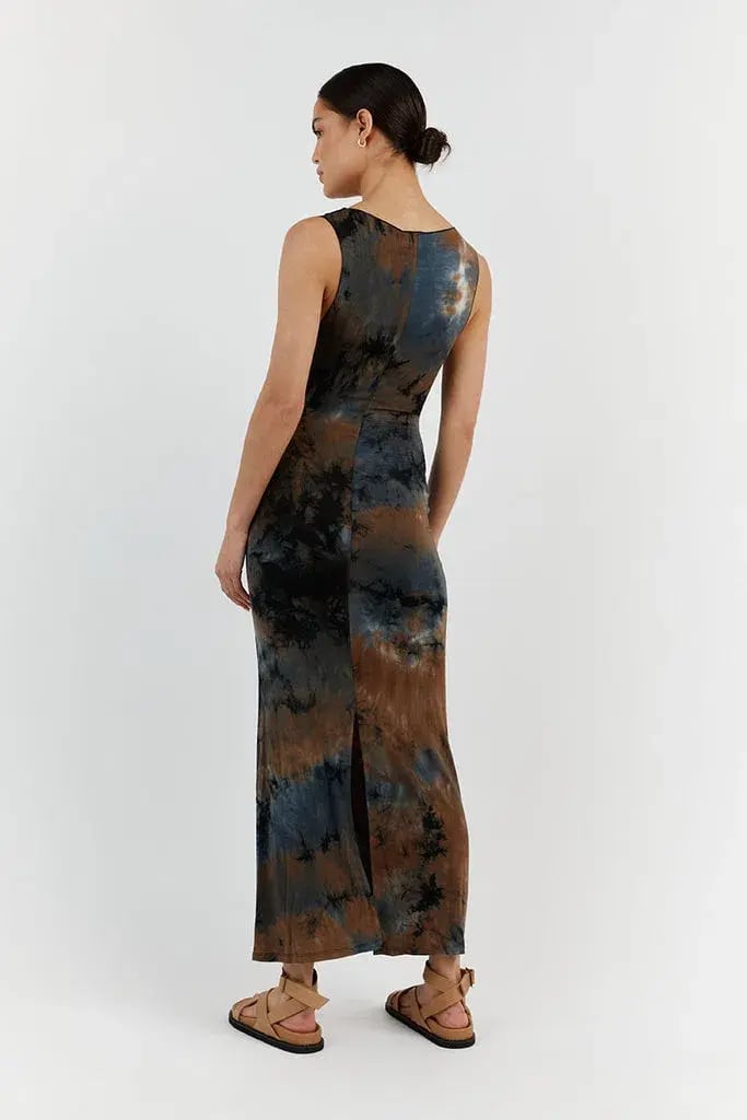 Dissh Millen Midi Dress Blue Tie Dye Size M / AU 10 photo 3