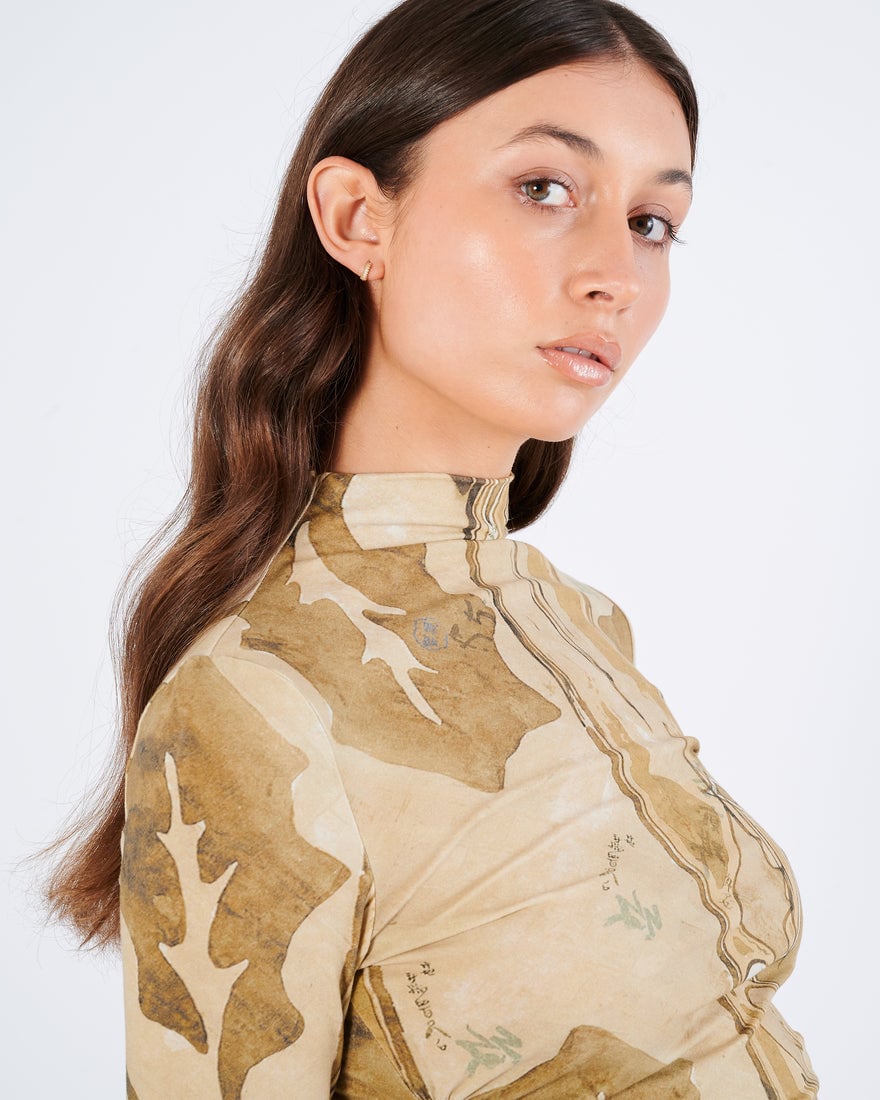 Camilla & Marc Khya Printed Midi Dress - Kairi Beige Print photo 3