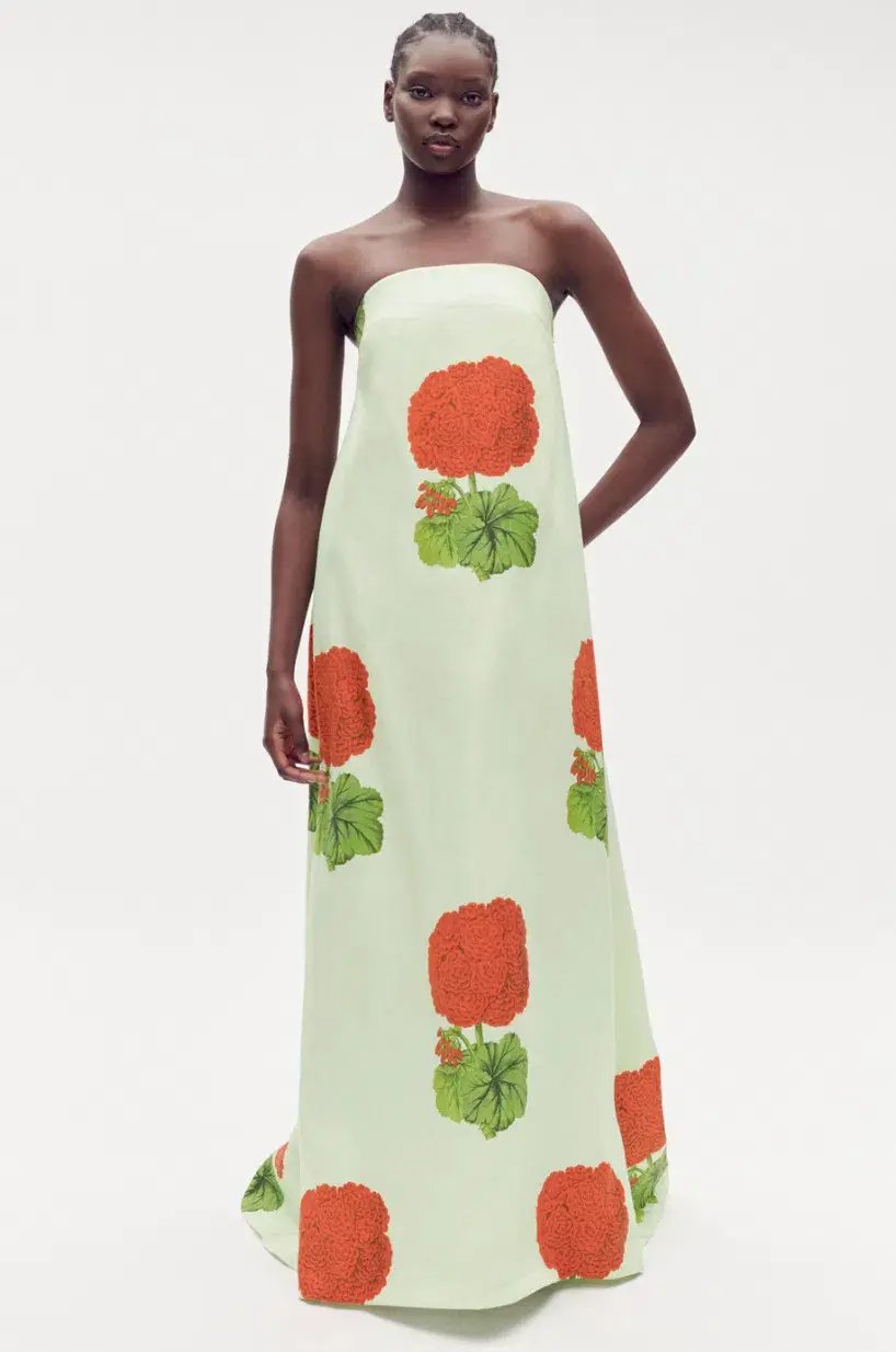 Oroton Posie Geranium Gown Sea Spray Size 6 photo 16