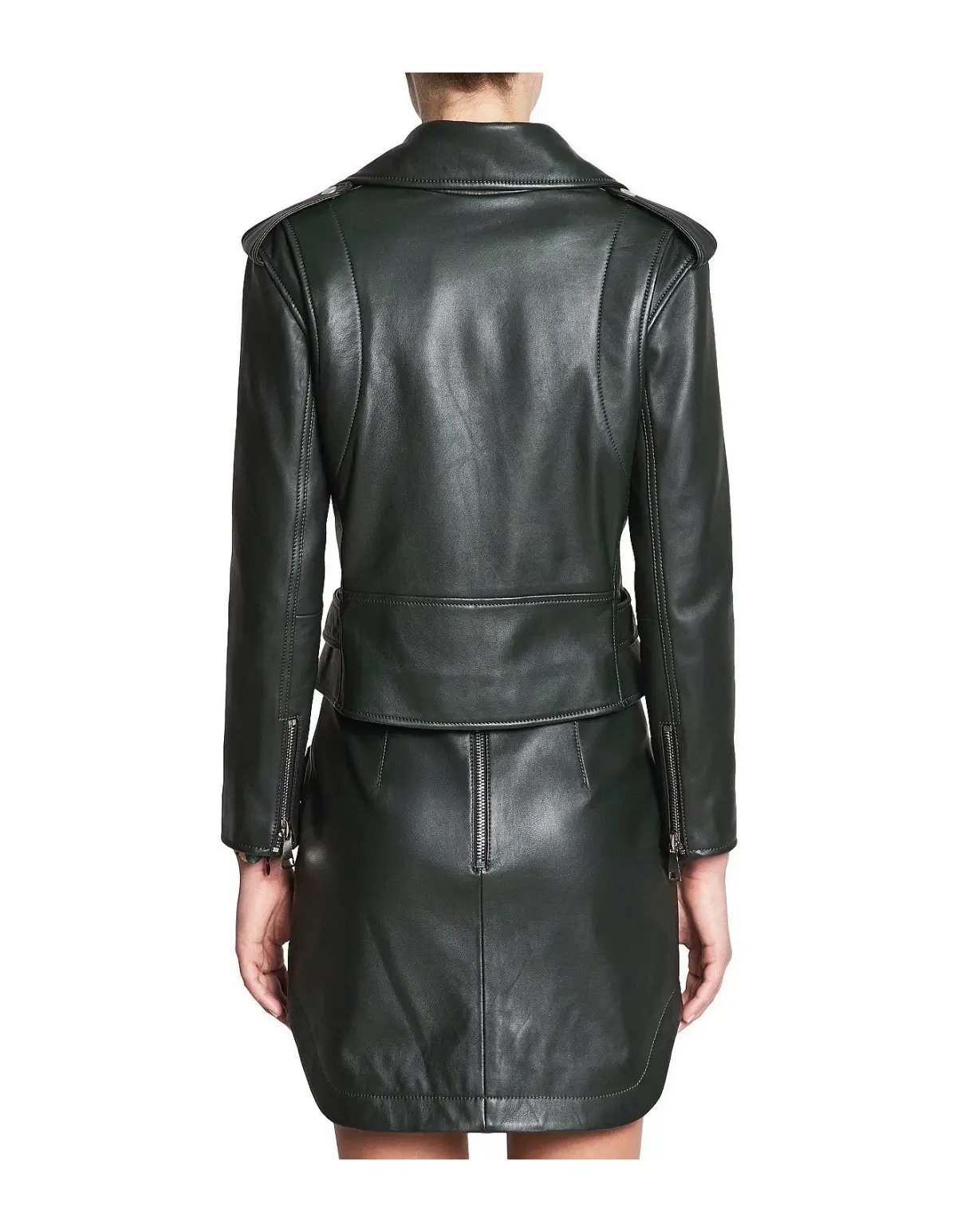 Manning Cartell Open Season Leather Biker Jacket Black Size 12/L photo 2