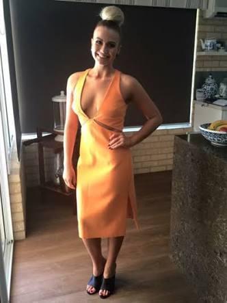 Dion Lee Puncture Dress Orange Size 8 photo 2