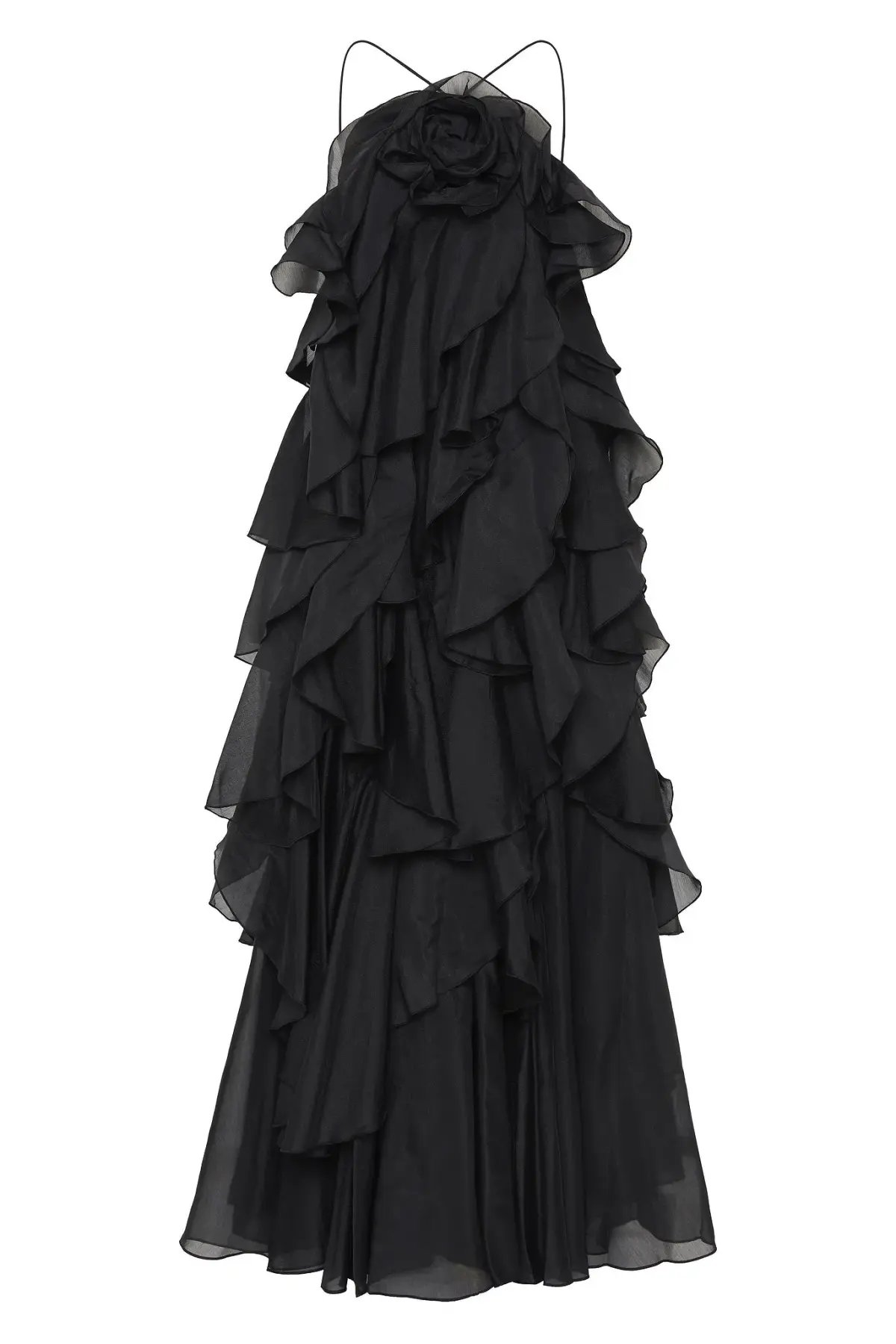 Aje Pandorea Layered Maxi Dress Black Size 12 photo 3