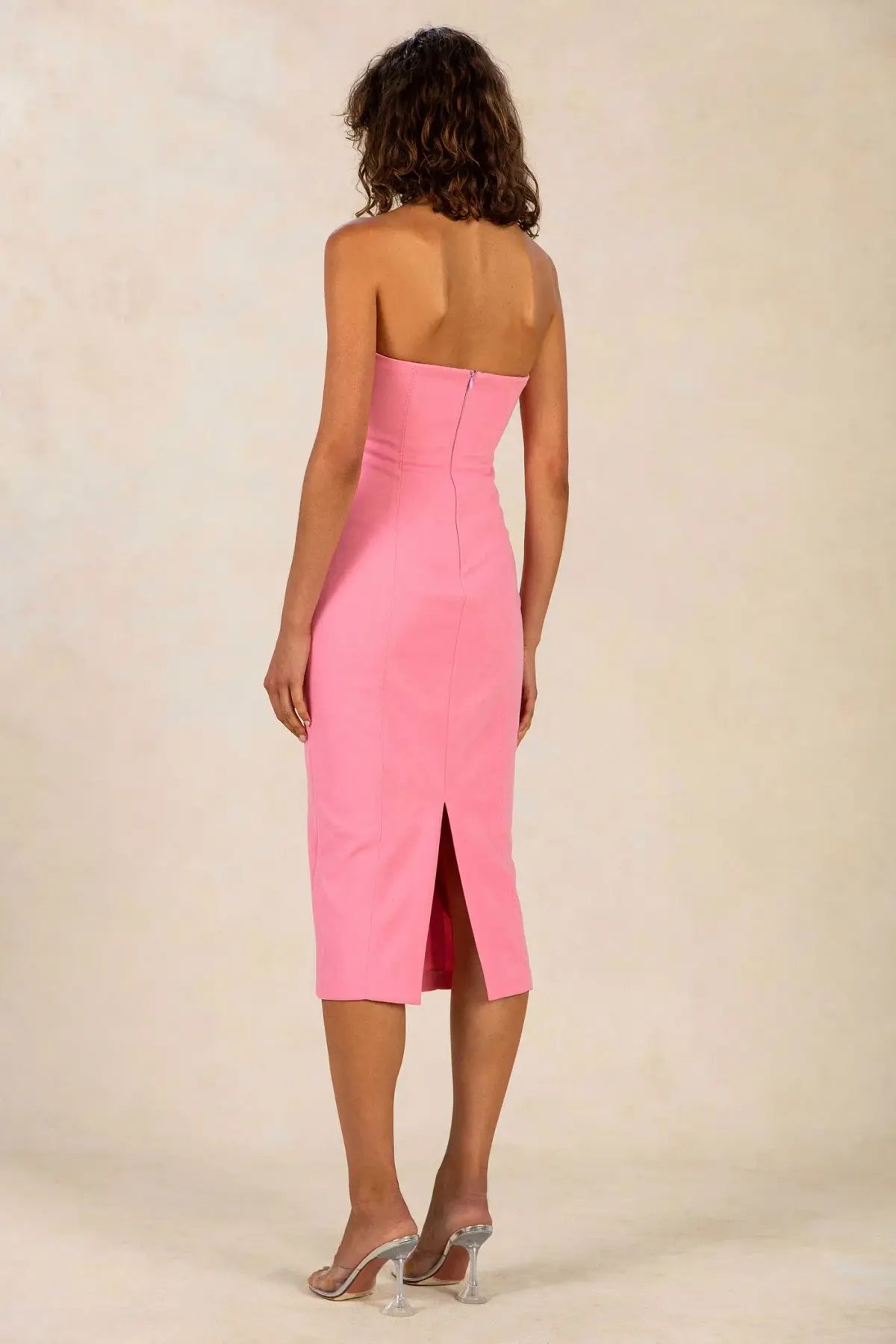 MISHA Antonella Midi Dress Pink Size 8/S photo 3