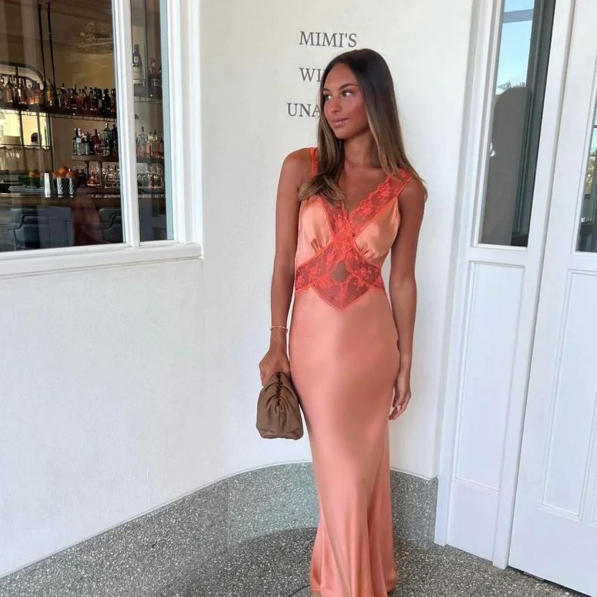 Sir The Label Aries Cut Out Gown Peach photo 2