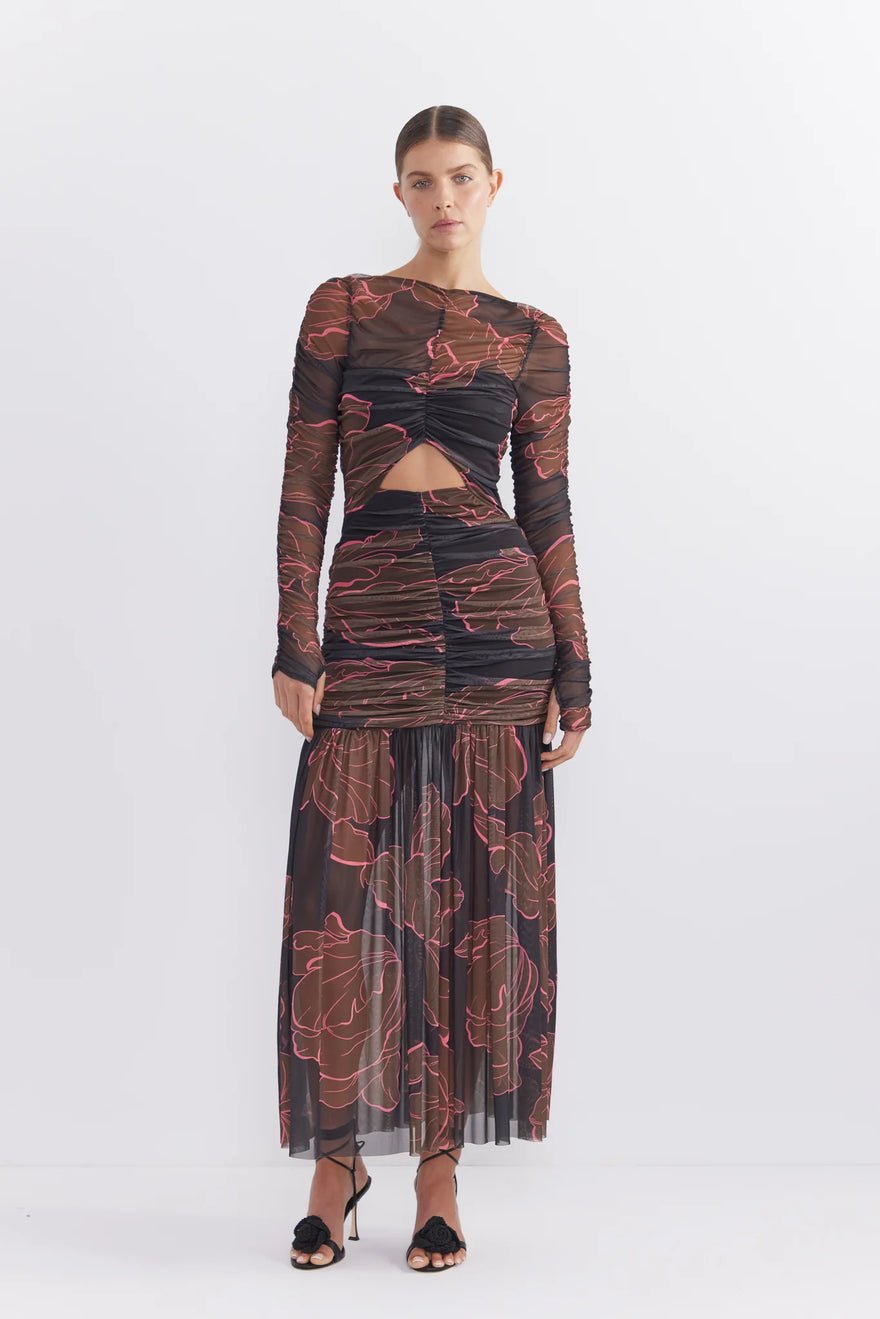 Pasduchas Rosetta Hourglass Midi - Dark Floral photo 2
