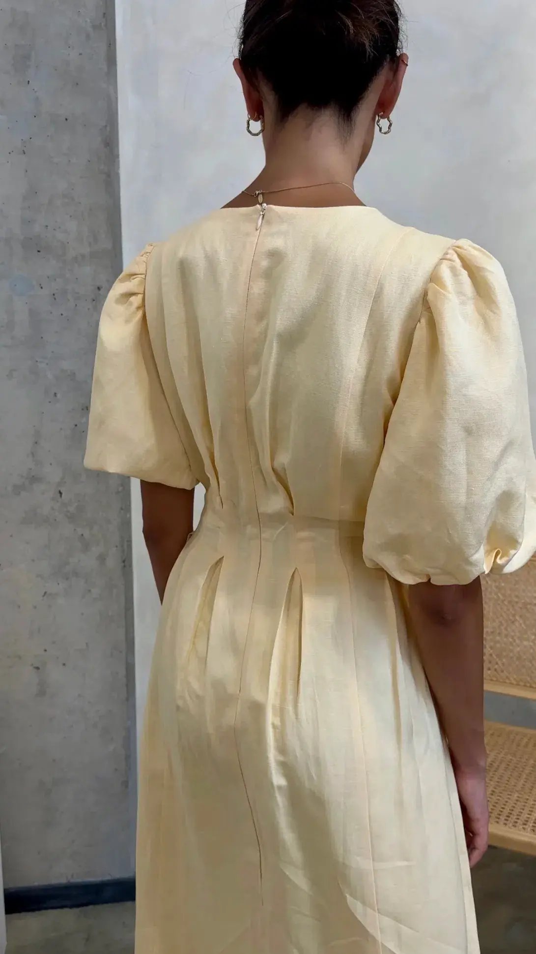 Modi Air Linen Maxi Dress Butter Yellow  Size 12 photo 3