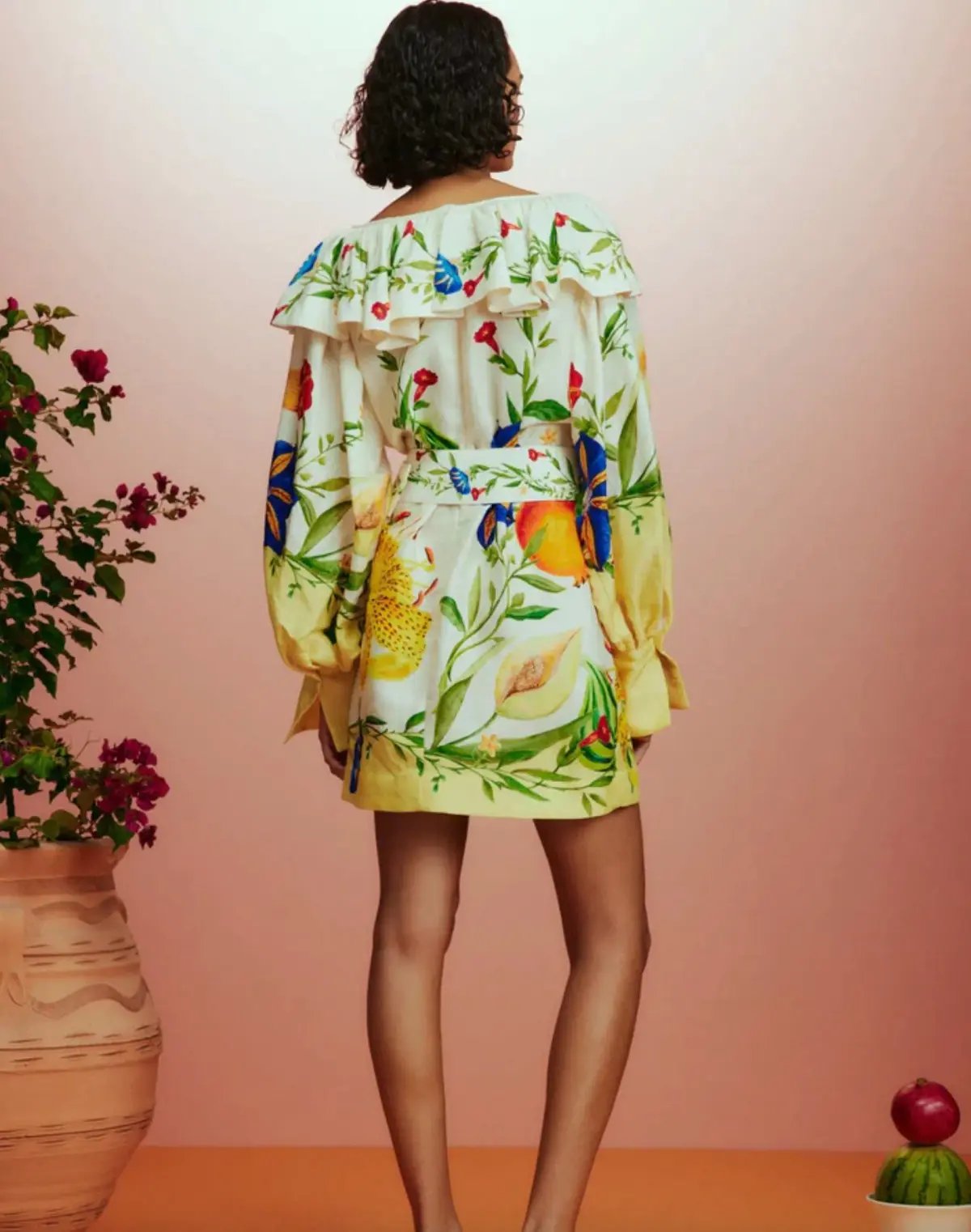 Alémais Flores Mini Dress Multi Size 12 photo 2