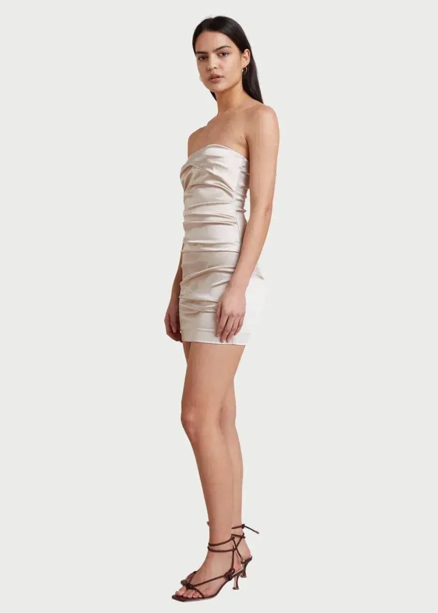 Bec & Bridge Heather Mini Dress Champagne Size 8 photo 2