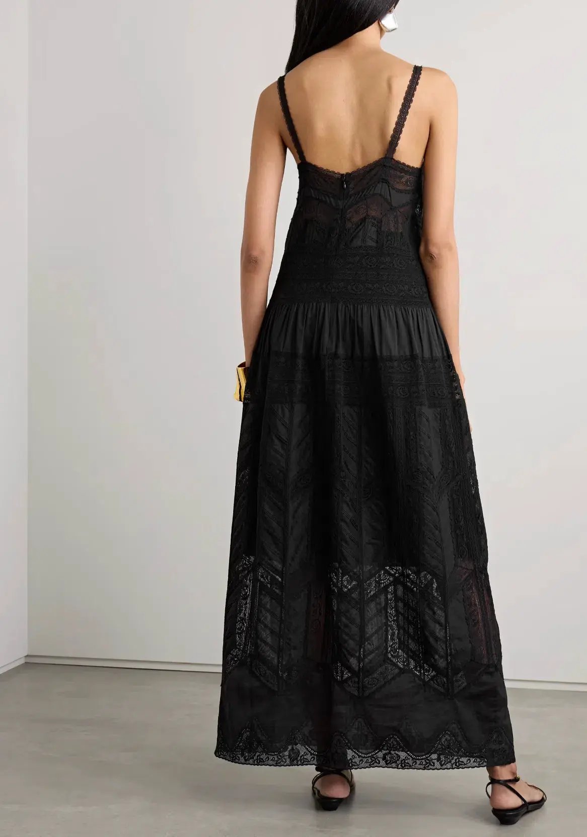Zimmermann Halliday Lace Trim Slip Dress Black Size 3 / AU 14 photo 2