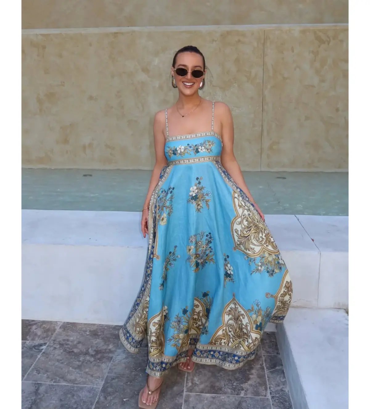 Alemais Cassie Sundress La Sirena Boutique Exclusive in Print Size 14 photo 2