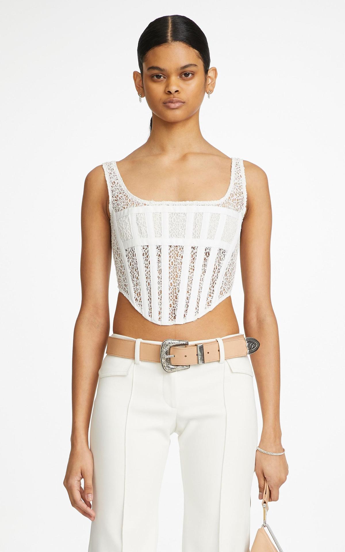 Dion Lee Corded Lace Corset white Size 10 photo 5