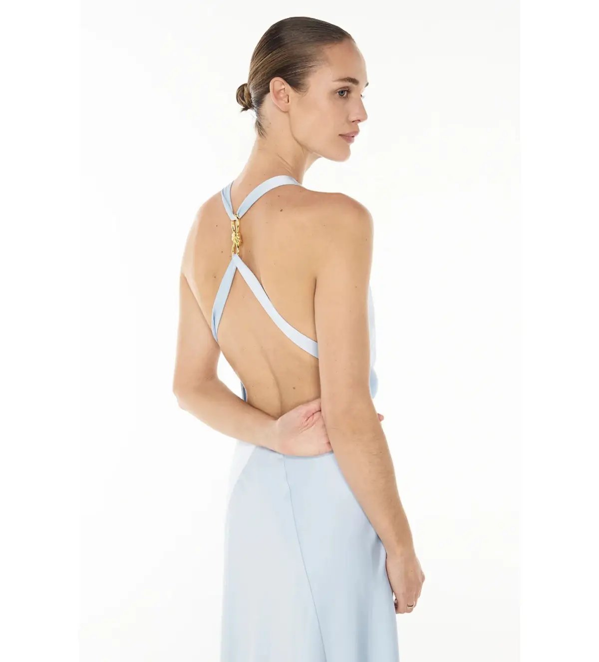 Manning Cartell Charmed Cowl Slip Maxi Dress Dove Blue Size AU 6 photo 5