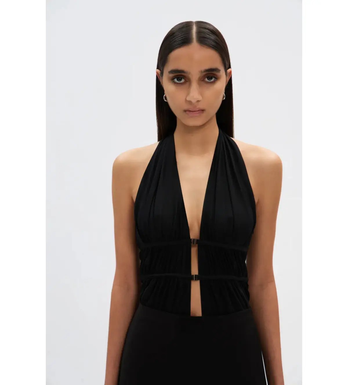 MISHA Celine Twill Mini Dress in Black Size 6/XS photo 3