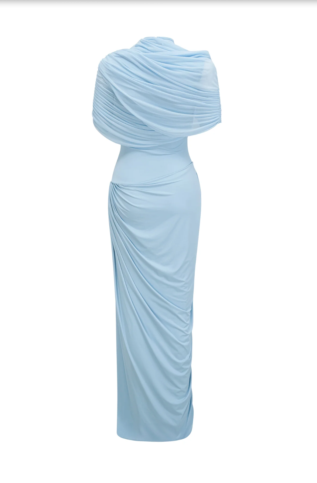 CATHERINE ASYMMETRICAL PLEATED MAXI BY MISS ROSIER BLUE photo 4