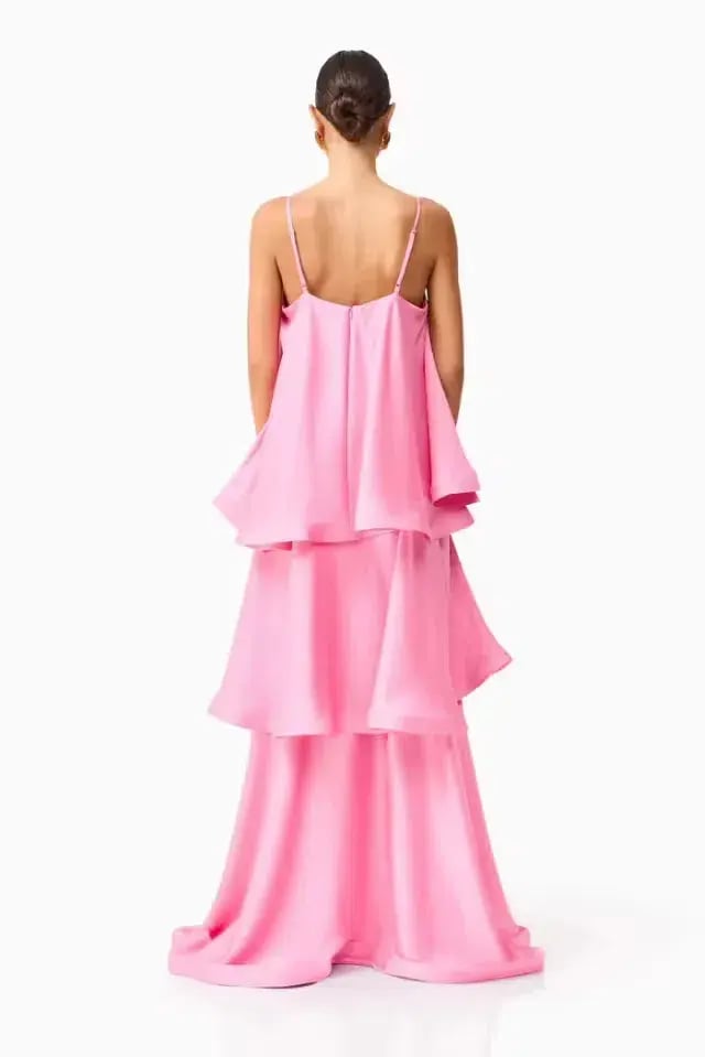 ELLIATT TILLY TIERED MAXI DRESS IN PINK SIZE 10 (M) photo 4