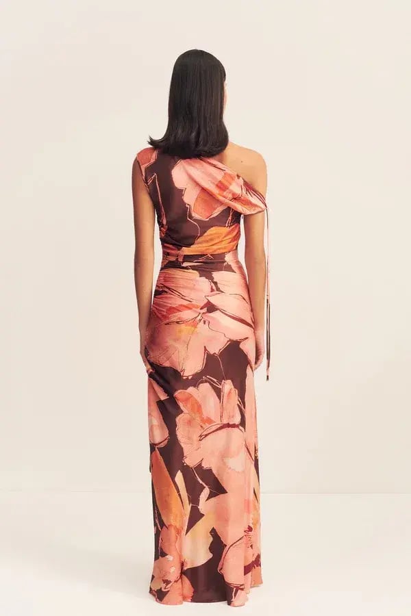 Shona Joy Emerson Gathered Maxi Dress Palermo Floral Size 8 photo 4