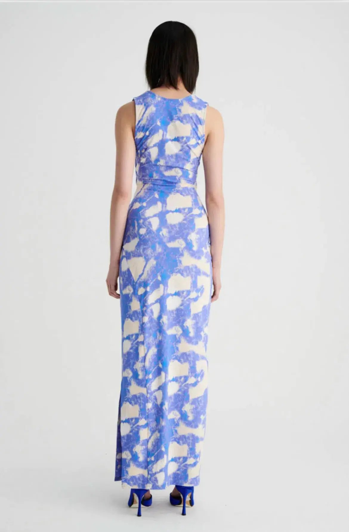 Suboo Marble Sleeveless Reversible Twist Front Maxi Dress Print Size S / AU 8 photo 3