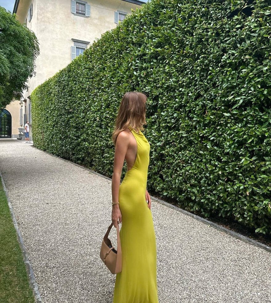 Natalie Rolt Karolina Dress in Chartreuse photo 4