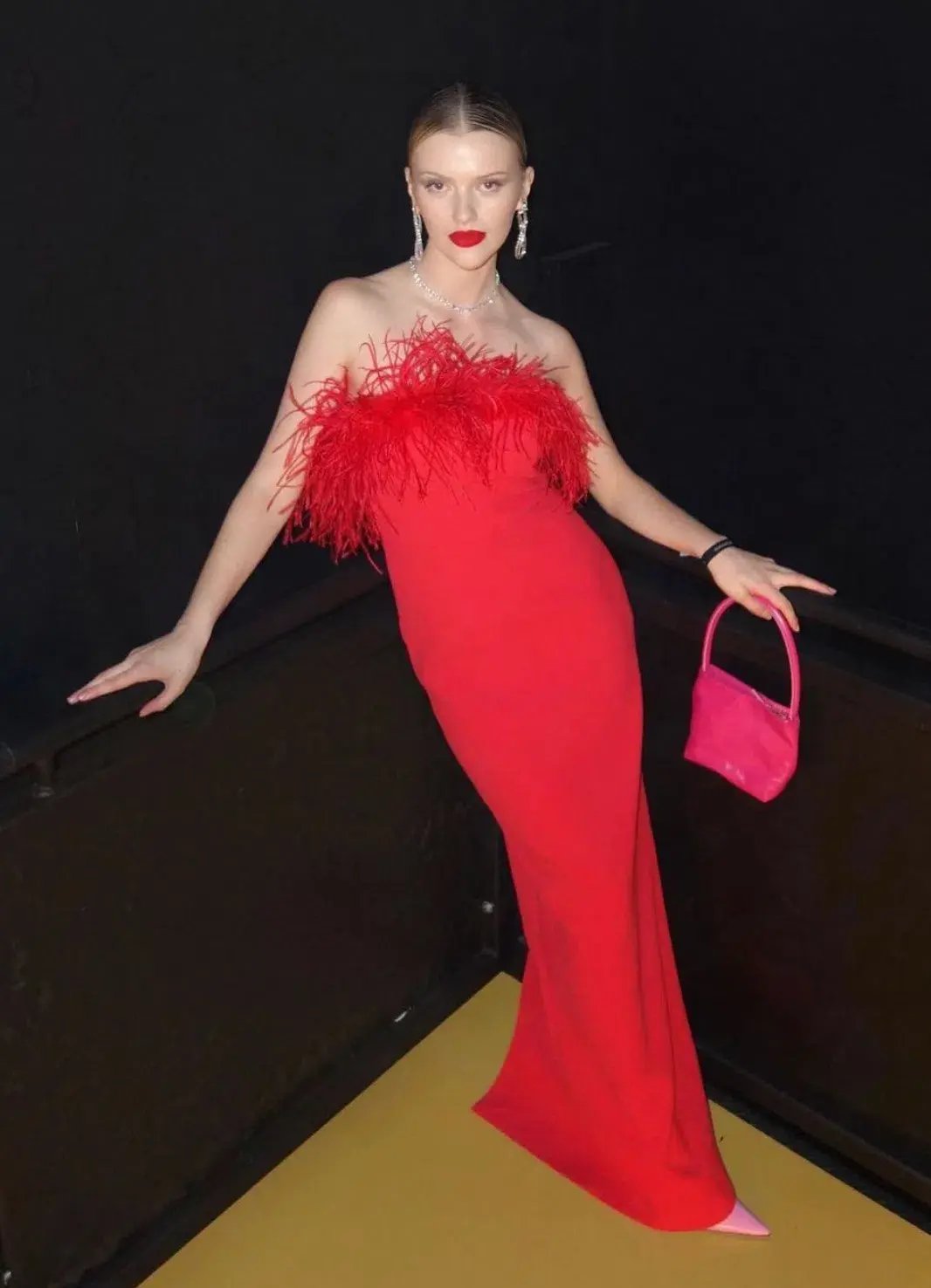 Rebecca Vallance Scarlett Gown Red Size 8 photo 3
