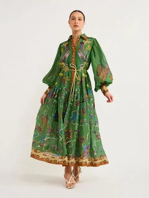 ALEMAIS Birdie Shirtdress in Jade Size 10 AU photo 2