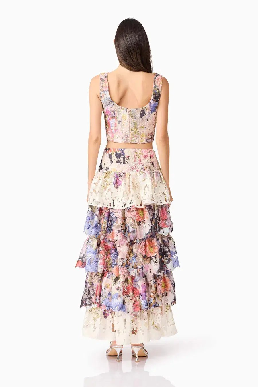 Elliatt Matila Lace Set in Floral Size S photo 2