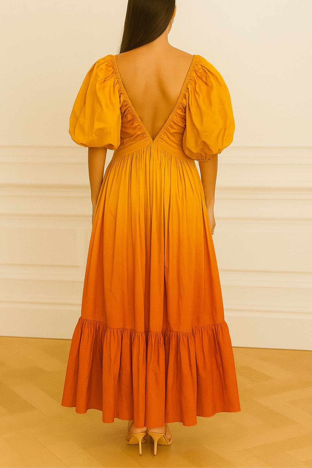 Birthday Gown - Orange Ombre photo 2