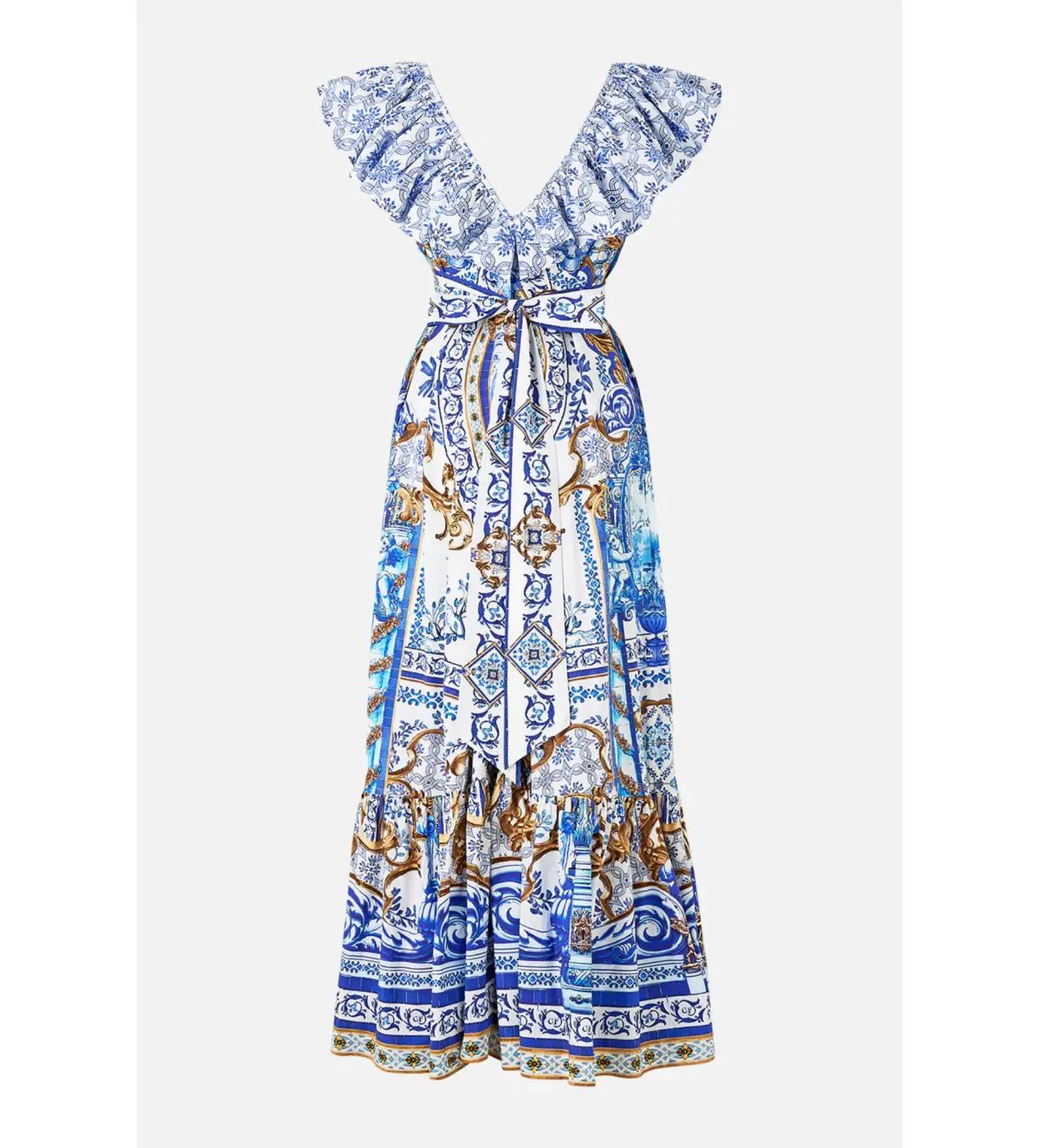 Camilla Azul Adventures Frill Neck Dress With Hardware Size 8 photo 4