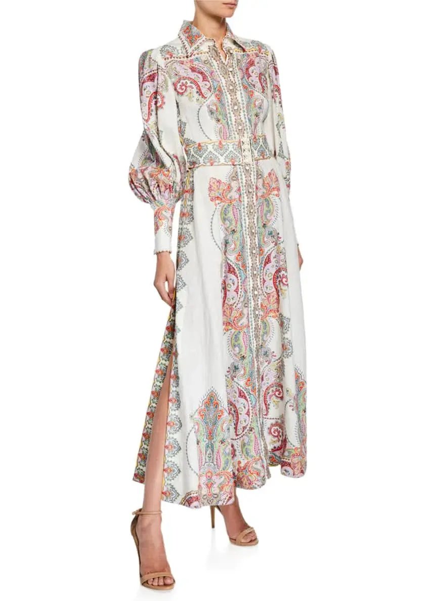 Zimmermann Ninety-Six Filigree Long Dress Size 3/ AU 14 photo 3