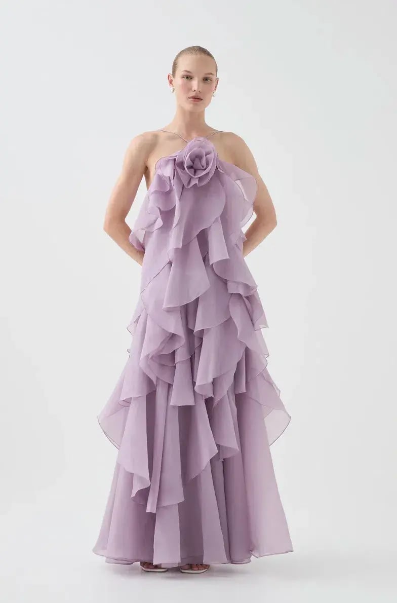 Aje Pandorea Layered Maxi Dress | Lilac Size 8 photo 7