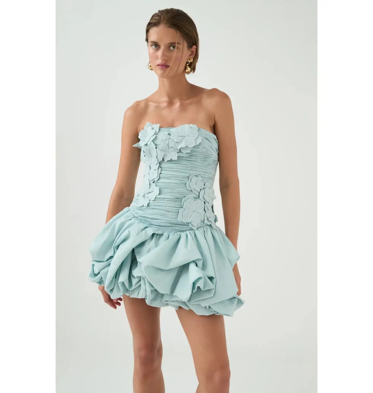 Aje Splendour Mini Dress in Silver Blue Size AU 8 photo 2
