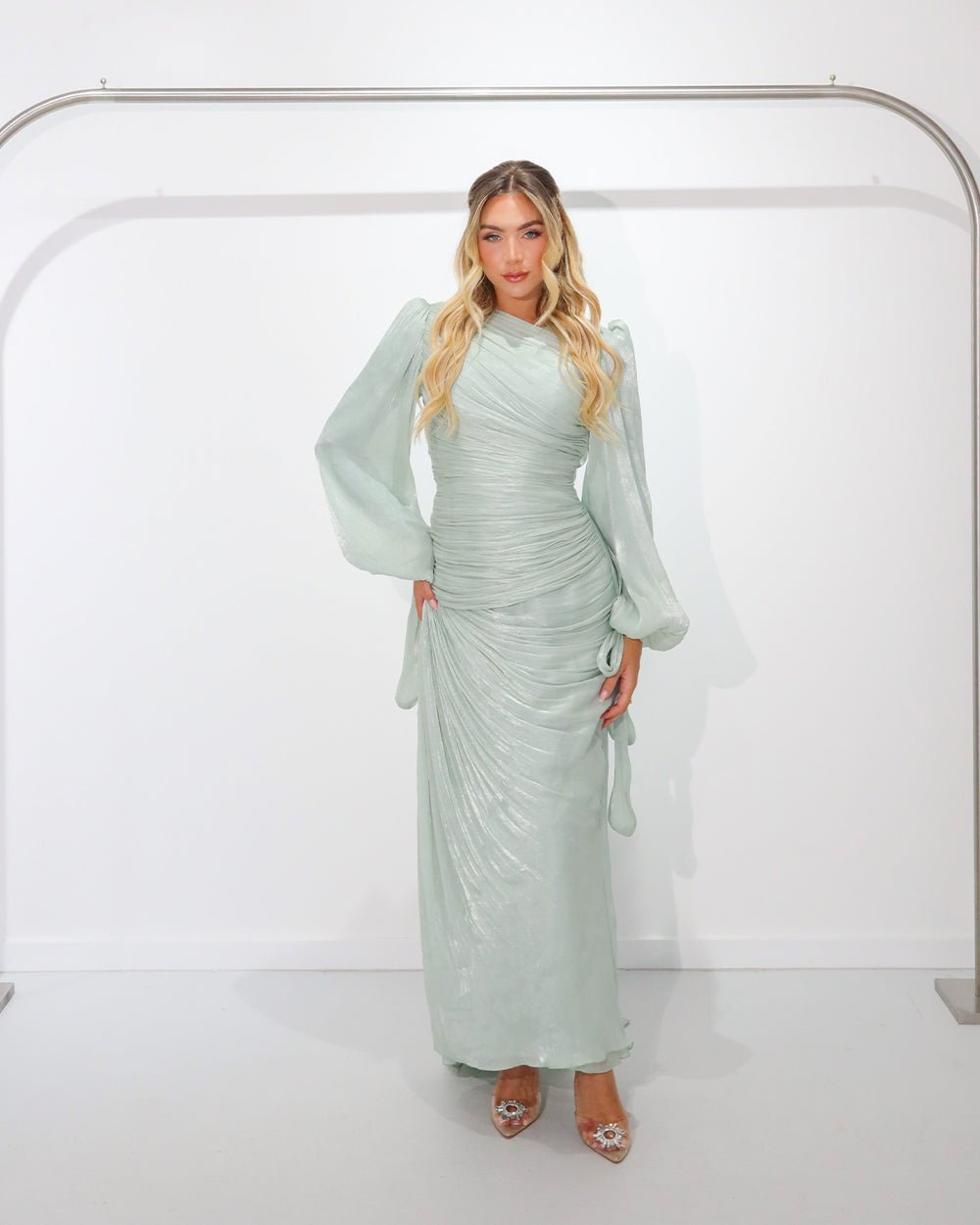 ASLYM DRESS GREEN photo 2