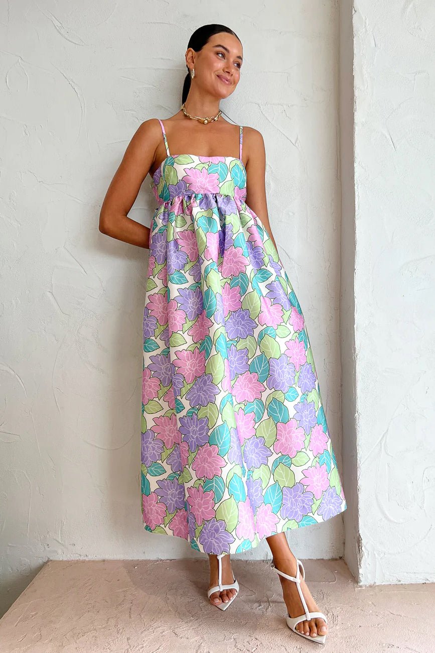 ALÉMAIS LUELLA MIDI DRESS - LILAC photo 3