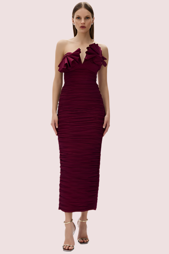 Rachel Gilbert Jensen Dress Merlot photo 2