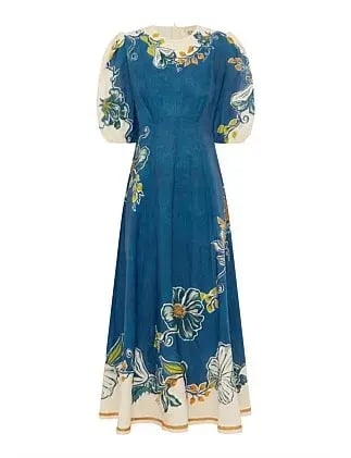 Alemais LUDA MIDI DRESS Blue Size 14 photo 5