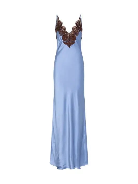 Sir The Label Danseurs Lace Slip Dress in Blue Size 0 / AU 6 photo 5