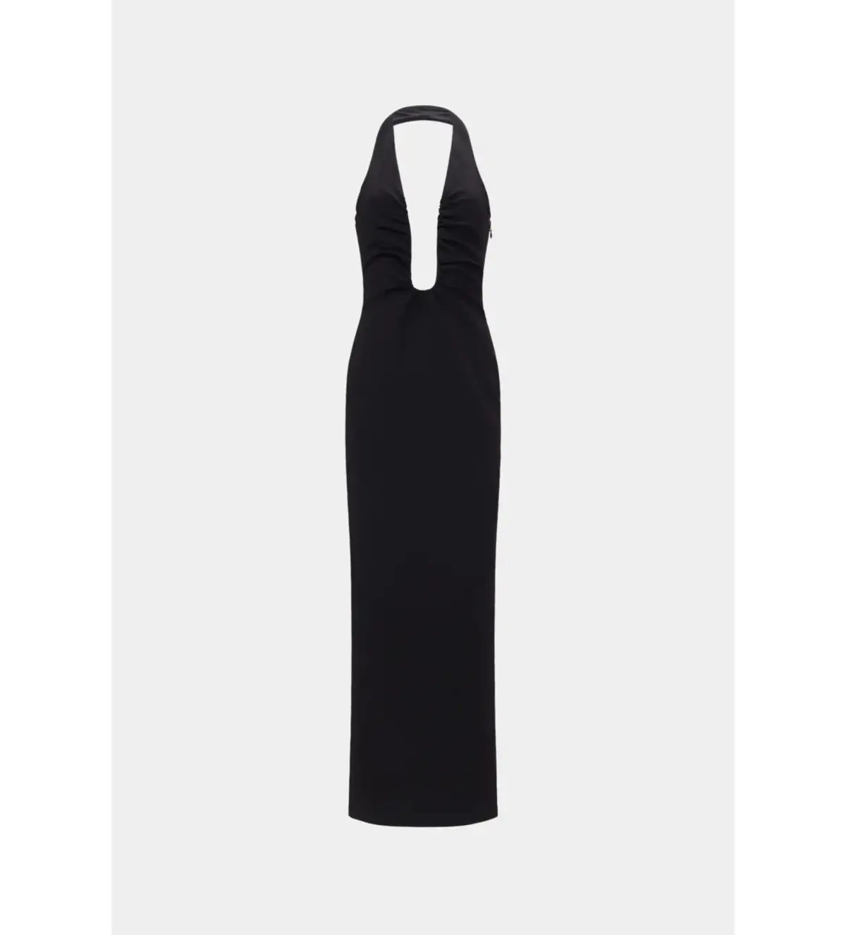 Misha Alusia Stretch Twill Maxi Dress in Black Size 8 photo 5