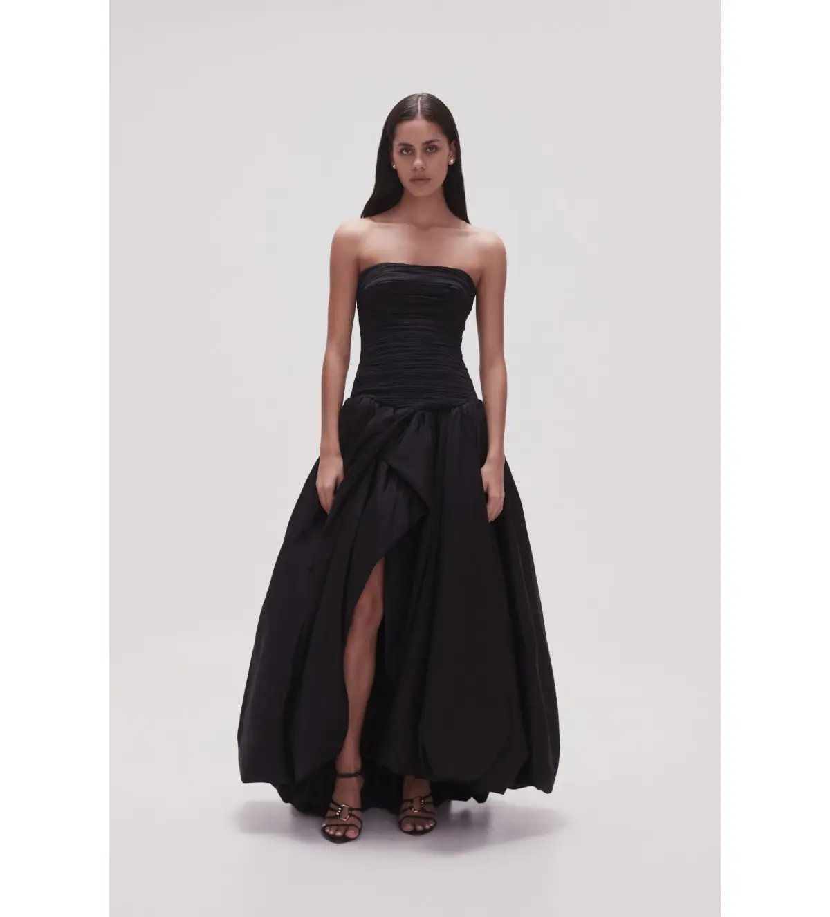 Aje Violette Bubble Hem Maxi Dress Black Size 10 photo 2