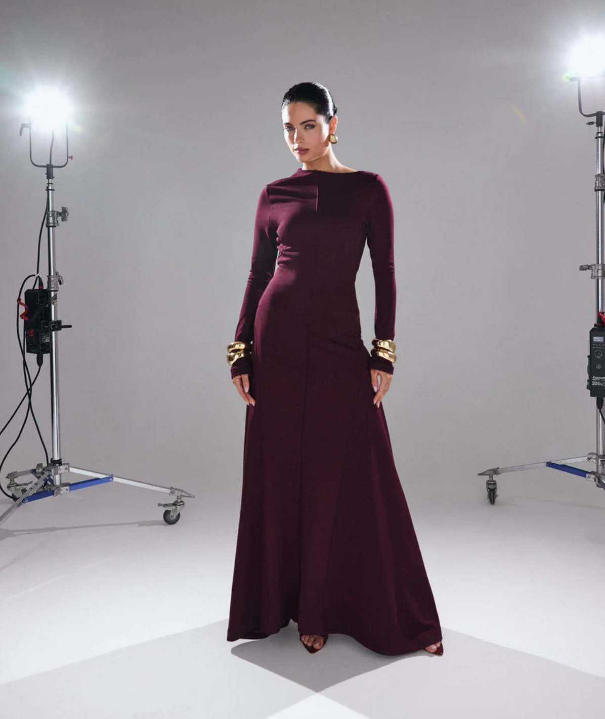 ELYSIAN DRESS BY MUZA BURGUNDY photo 2