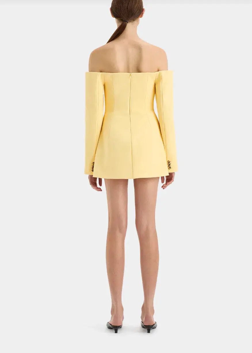 Sir the Label Sandrine Tailored Mini Dress in Limone Size 1 / AU 8 photo 9