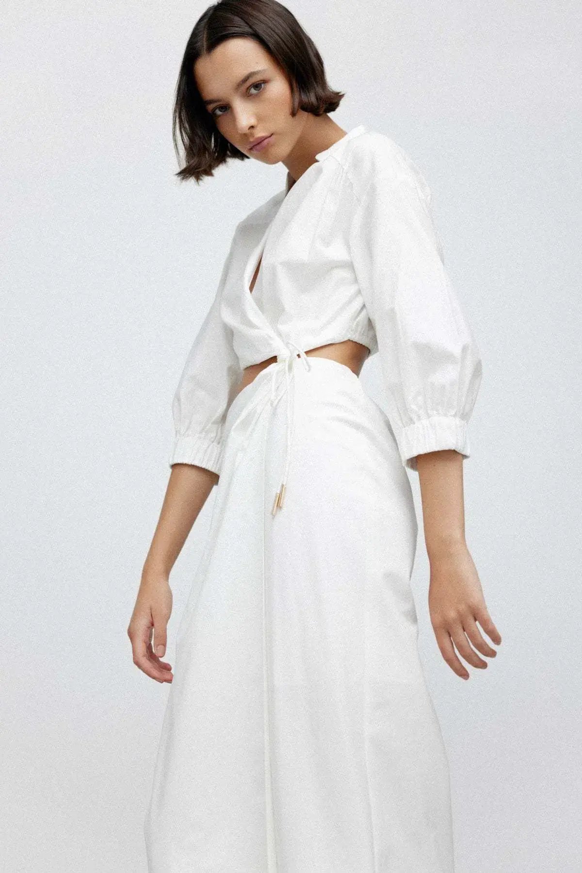 Significant Other Kara Midi Dress Ivory Size 6 photo 2