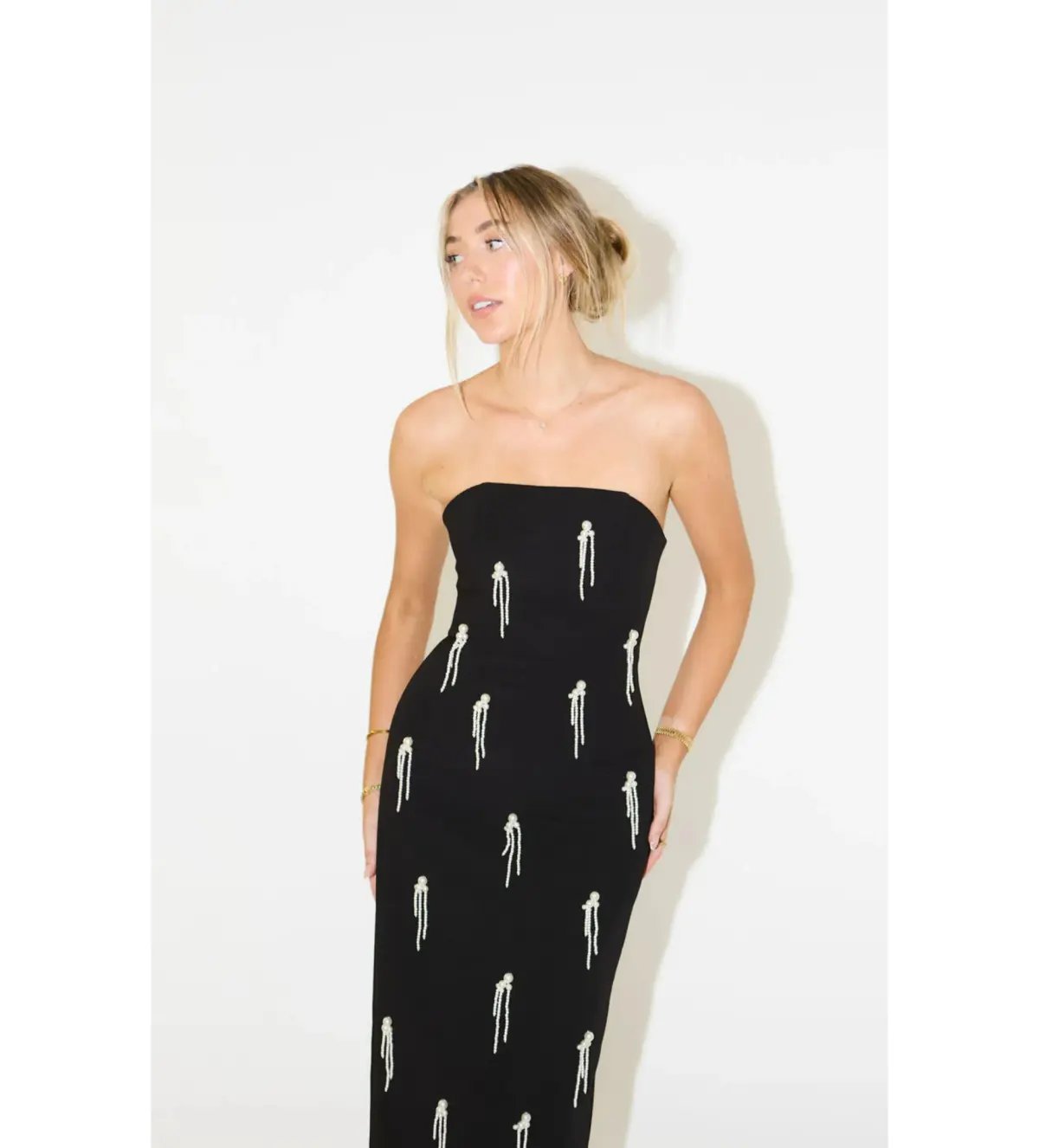 Odd Muse The Ultimate Muse Embellished Midi Dress Black Size AU 12 photo 2