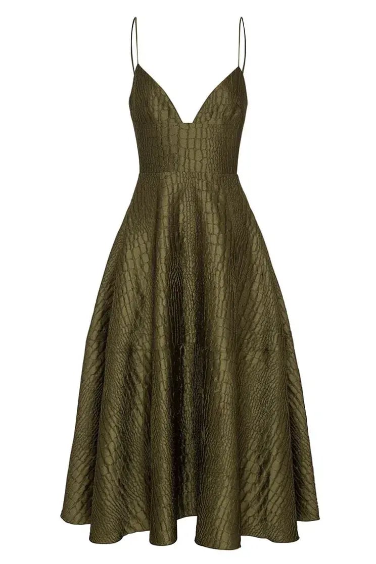 Alex Perry La Verne Silk Dress Green Size 10 photo 4