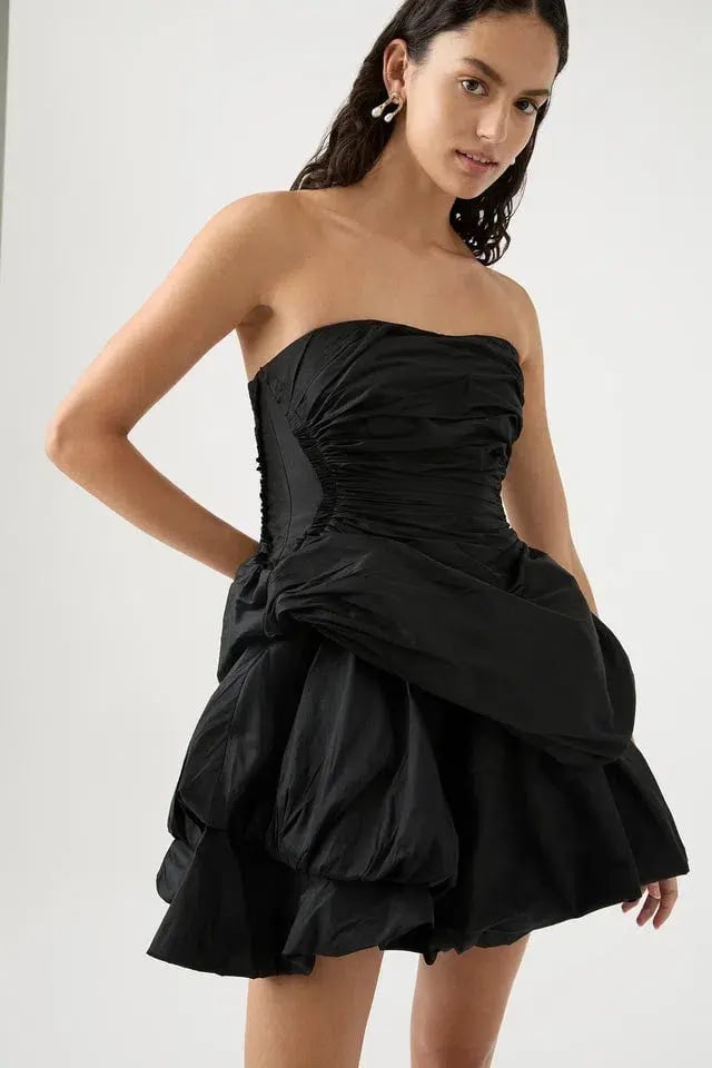 Aje Daybreak Strapless Mini Dress in Black Size 8 photo 2